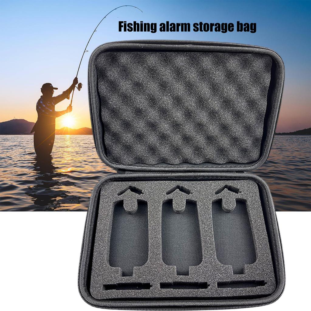 Fishing Alarm Tool Box Fishing Bite Alarm Storage Case Carry Bag Shockproof Foam Pad Fishing Swinger Storage Box