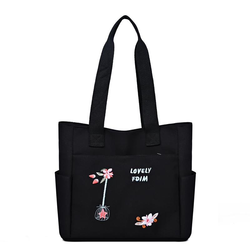 2025 Новая Мода Вышитая Сумка Большая Вместимость Легкая Многокарманная Сумка Через Плечо Досуг Джокер Дорожная Сумка