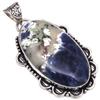 Pendant Sodalite Gemstone Handmade Mother'Day Gift Silver Jewelry 2"