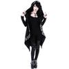 Spring and Autumn Women's Punk Style Moon Pattern Long Sleeve Long Cardigan Hoodie