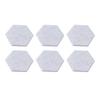12PCS Hexagon Acoustic Panels High Density Sound Absorbing Panels Sound Proof Beveled Edge Wall Panels 14x12x7cm Silver