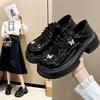 Британский стиль платформа два способа ношения маленькие кожаные туфли женские одинарные туфли весна новые туфли лоферы на шнуровке удобные