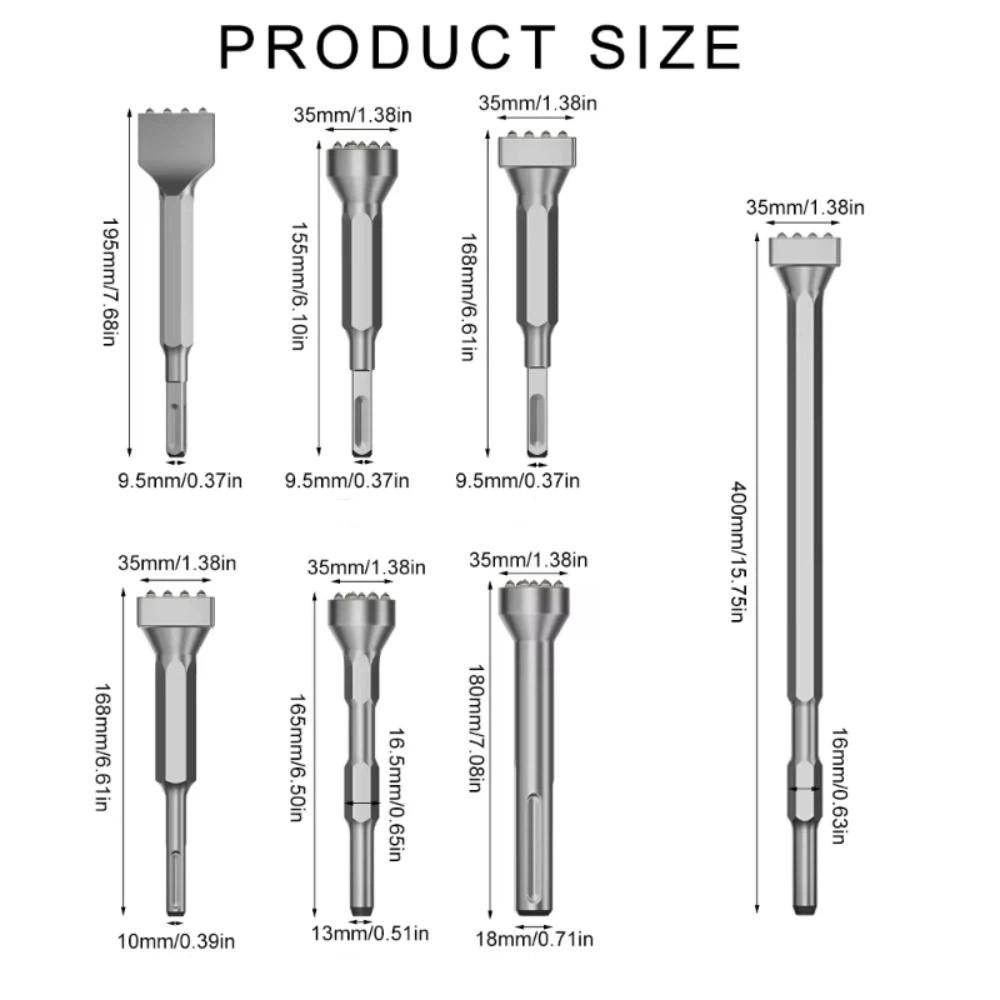 Round Square HexagonTips Bushing Hammer Head Electric Flower Hammer Head Concrete Demolition