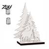 Wooden Christmas Decorations Vintage Tree, LED Lighted Tabletop Centerpiece Decorations, Gifts for Winter Reindeer Xmas Desktop Indoor Decor
