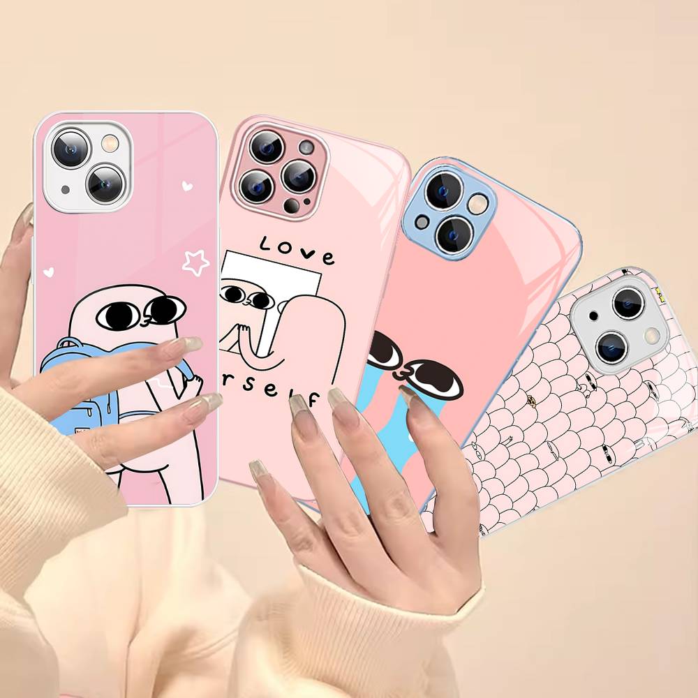 Ketnipz Cartoon Tempered Glass For Iphone 14 13 12 11 Pro Mini XS MAX 14Plus X XS XR Cover
