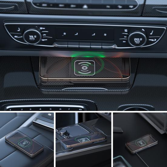 20W Phone Cordless Charging Mat Car Charger Overvoltage Protection Universal Intelligent Fast Wireless Phone Charger