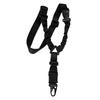 American Style Single Point Shoulder Strap Nylon Webbing Sling with Buckles for Outdoor Sports Black