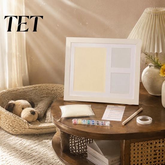 Pet Remembrance Gift Paw Print Commemorative Photo Frame, Dog And Cat Memory Keepsake Display, Picture Frame DIY Ink Pad Soft Space Mud Set for Owners
