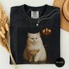 Funny Persian Cat Champagne Tee, Fancy Cat Meme Graphic Shirt, Vintage Cat Photo Tee, Bougie Cat Lover Gift, Sassy Cat Mom Gift Shirt