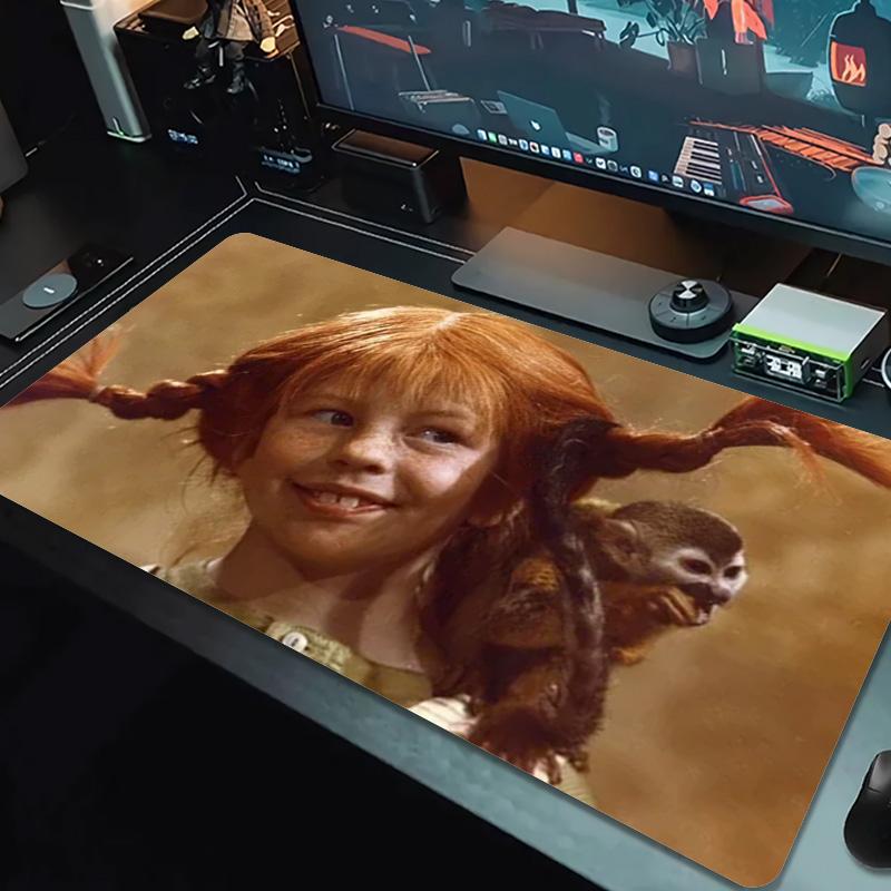 Пеппи Длинныйчулок Большой Размер Коврик для Мыши Большой Игровой Стол Подушка Нескользящий Ноутбук Планшет Большой Коврик для Мыши XXL Коврик Мини ПК Игровой Коврик С заблокированным краем