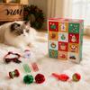Festive Pet Gift for Cat Lovers Christmas Advent Calendar 2026, 12 Days Toys Set Countdown Cats with Interactive Mice, Balls, Plush Toys, Holiday