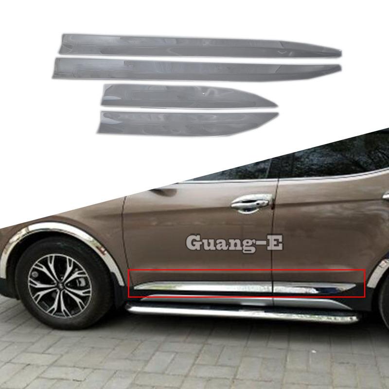 Стальная Накладка на Боковую Дверь Кузова Для Hyundai IX45 SantaFe 2013 2014 2015 2016 2017 2018 Декоративная Полоса Внешние Аксессуары