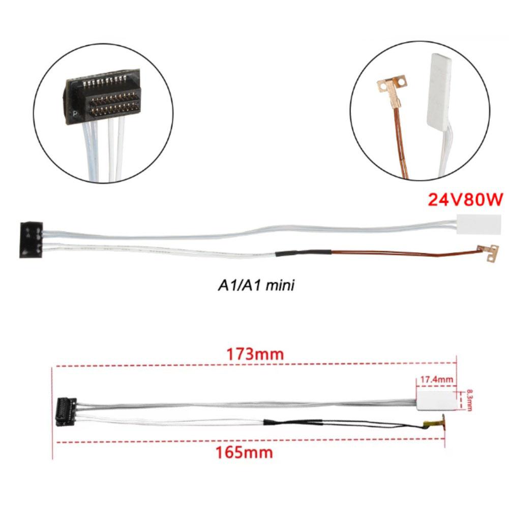 Нагревательный узел для BambuLab A1/A1mini Механизм быстрой фиксации Нагревательный блок Комплект для измерения температуры Аксессуары для печати