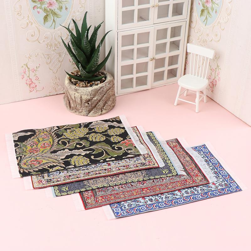 1:12 Миниатюрный кукольный домик, напольный коврик, напольный коврик, спальня, гостиная, модель, декор, игрушка, кукольный домик, аксессуары