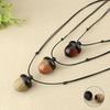 1 Pcs Vintage Screwable Ebony Acorn Pendant Box Long Necklace Pine Cone Acorn Design Jewelry Artistic Wishing Bottle Ornaments