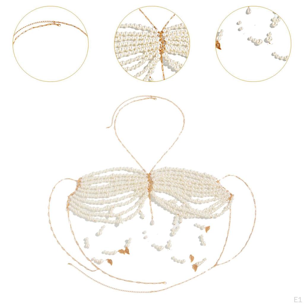 Бисерная цепочка для бюстгальтера Уникальные легкие украшения для бикини для косплея, сценического выступления