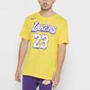 Nike Баскетбольная спортивная футболка НБА Лейкерс с коротким рукавом и изображением Леброна Джеймса Но. 23 Мужских топа Желтый BV8795-705
