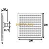 . Черная 8-дюймовая квадратная верхняя душевая лейка 20x20 см, нержавеющая сталь, душевая лейка для ванной комнаты Chuveiro