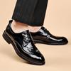 Модные винтажные мужские кожаные туфли мужские деловые туфли на шнуровке офисные повседневные туфли классические кожаные дышащие мужские туфли на плоской подошве