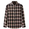 Men 'S Casual Loose All -Match Plaid Long -Sleeved Shirt Men