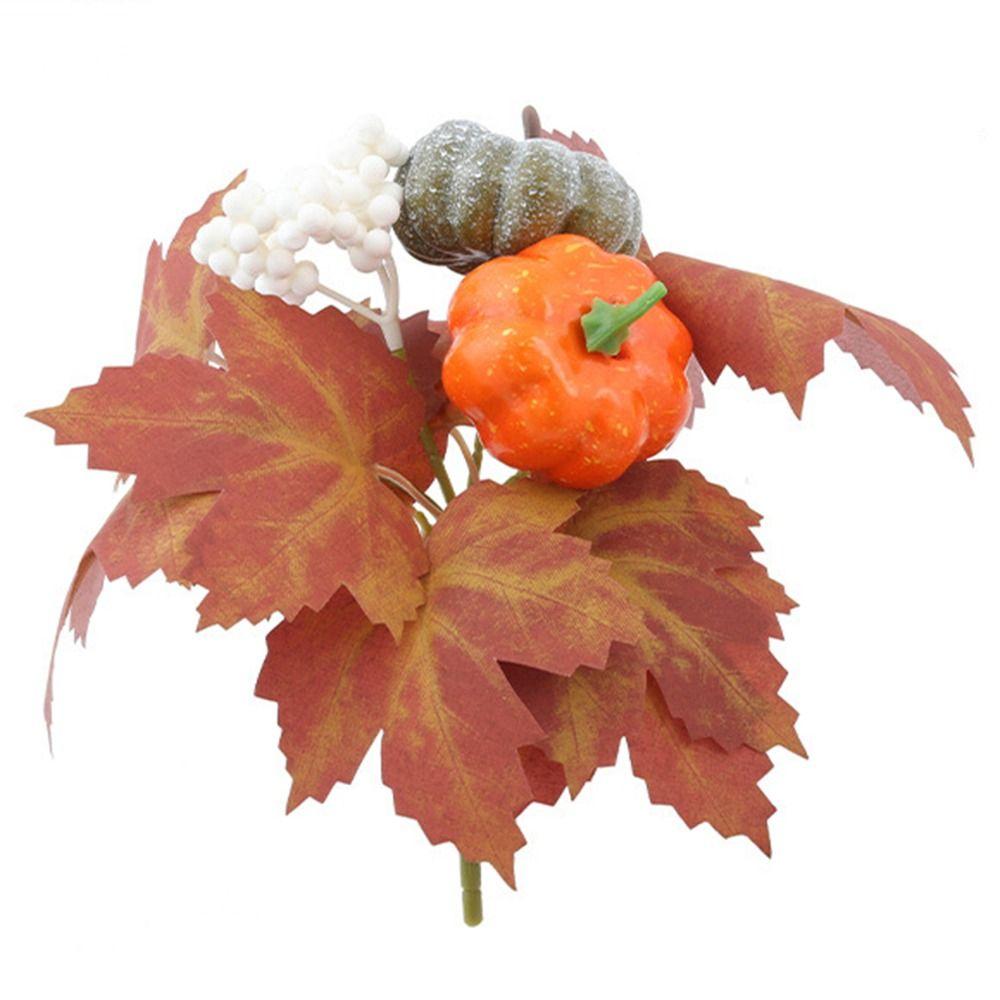 Realistic Pumpkin Maple Leaf Bundle DIY Artificial Pumpkins  Thanksgiving & Halloween Decor