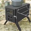 Outdoor Camp Tent Firewood Stove Portable Wood Burning Stove Multifunctional Firewood Burner with Detachable Chimney