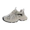 Mesh breathable daddy shoes women's spring 2025 new platform soled casual sneakers running women's shoes leather small white shoes