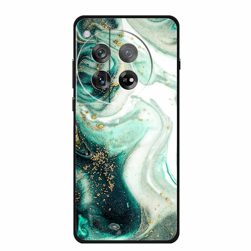 Мраморный чехол для OnePlus Ace 3 3 Pro, роскошный защитный чехол из мягкого силикона для OnePlus 12R 12 R, цветные черные Fundas