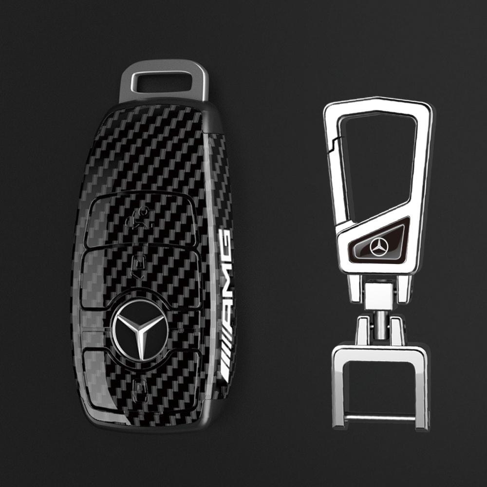 Car Key Rings For Mercedes Benz AMG A B C E S Class W204 W205 W177 W222 GLC CLE CLA GLB GLC GLS Car Key Case Cover Holder Shell