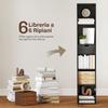 4-Tier Open Bookshelf with Cabinet and Drawer. 30x24x158cm. Black