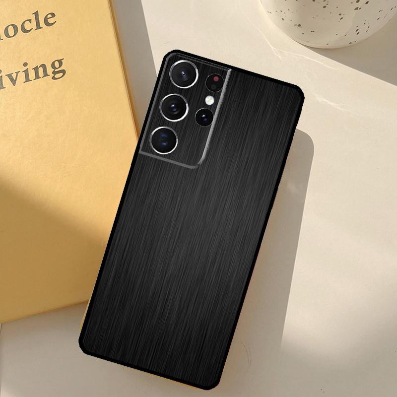 Чехол-бампер для Samsung Galaxy S24 Ultra S20 S21 S22 S23 S25 S9 S10 Plus S25 FE с текстурой шлифованного металла и стальным принтом