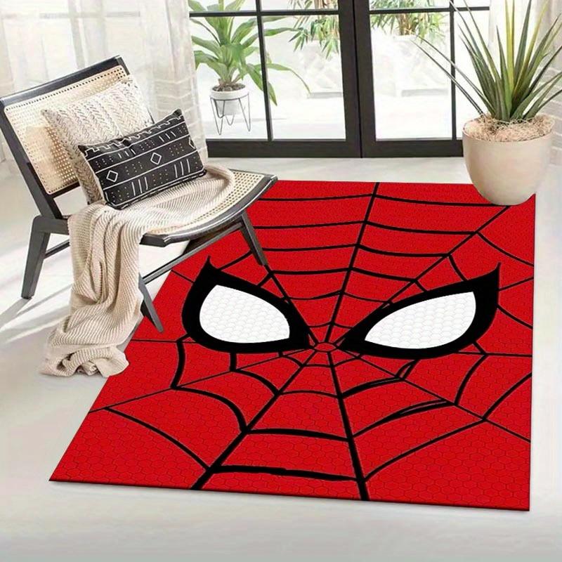 1pc Spider-Man Pattern Area Rug Soft Flannel Floor Mat for Living Room, Office, Bedroom, Outdoor and Camping, Sofa Coffee Table Floor Mat, D