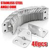 Universal Stainless Steel Corner Bracket 90 Degree Right Angle Fixed Bracket Wood Furniture Bedframe Cabinet Accessorie