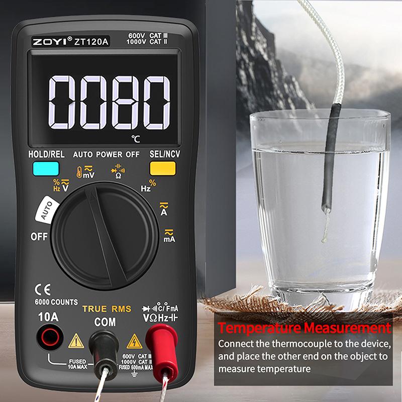 ZOYI -102A High-Precision Fully-Auto Pocket Digital Smart Multimeter with Anti-Burn Protection - Professional Electrician's Tool