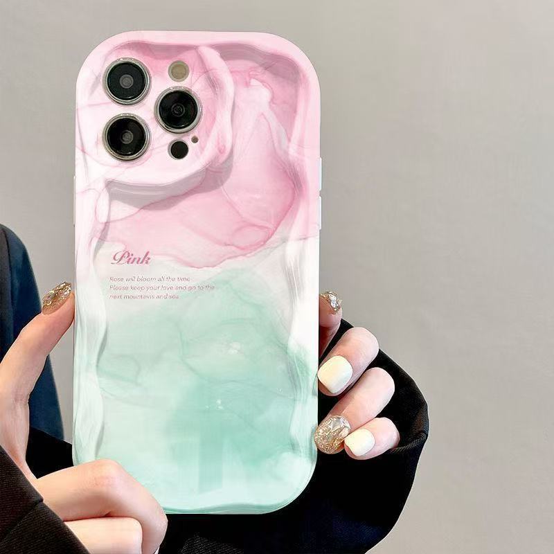 Фиолетовый развод подходит для чехла для мобильного телефона iphone16promax Apple 15 противоударный 14 Pro Япония и Корея 13/12 Женский 11