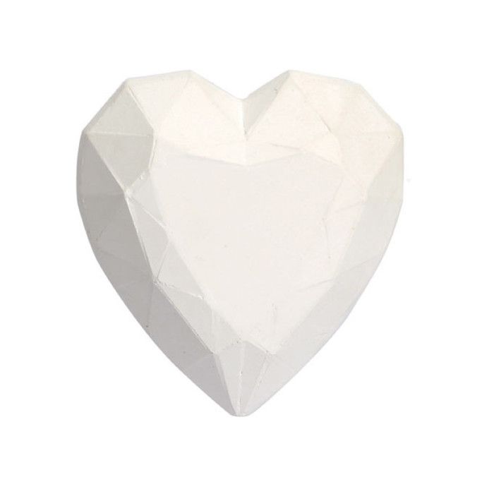 Objet en plâtre Coeur Taillé