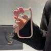 Милый силиконовый чехол с бантиком и кошачьими ушками для iPhone17 Air 16 16E 15 14 Pro Max 13 12 11 Plus, прозрачный ударопрочный жесткий акриловый бампер, задняя крышка