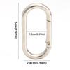 5pcs Oval Spring Ring Clips, Metal Keyring Purse Clip, Opening O Ring Clip for Men's Keychains, Backpacks, Keys