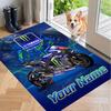 Custom Name Yamaha Racing Crystal Velvet Floor Rug Personalized Text Soft Carpet Home Decor