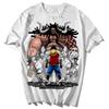 Summer 2026 One Piece Luffy VS Kaido Battle of The Kingdoms of Peace Theme 100 Cotton Printed Loose Tshirt for Unisex and Women
