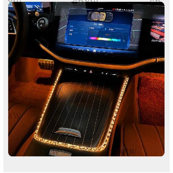 For Mercedes-Benz W214 E-class central control edge crystal light frame E300 E260 ambient light decorative frame 2024-2026