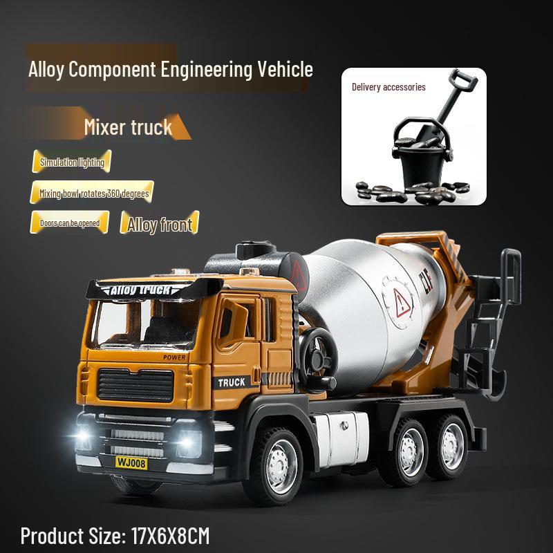 Набор строительной техники Car Cube из сплава: Игрушка Погрузчик, Экскаватор, Кран, Бетоносмеситель и Дорожный каток