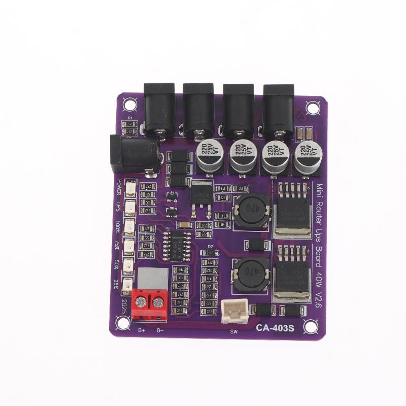 Ca-403S Мини-модуль бесперебойного питания 40 Вт 12,6 В Плата зарядки аккумулятора Плата источника питания ИБП с 4-канальным выходом