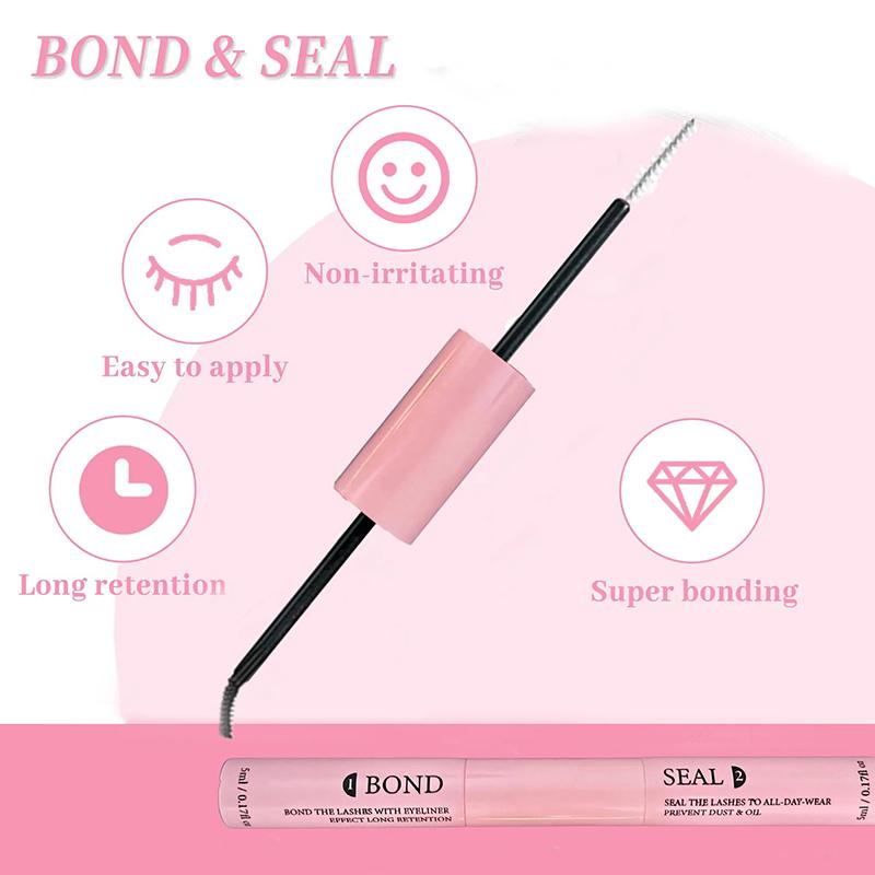 Lash Bond And Seal 10 мл, клей для отдельных ресниц и запечатывание, супер сильная фиксация, средство для удаления накладных ресниц и клея, набор пинцетов 5 мл