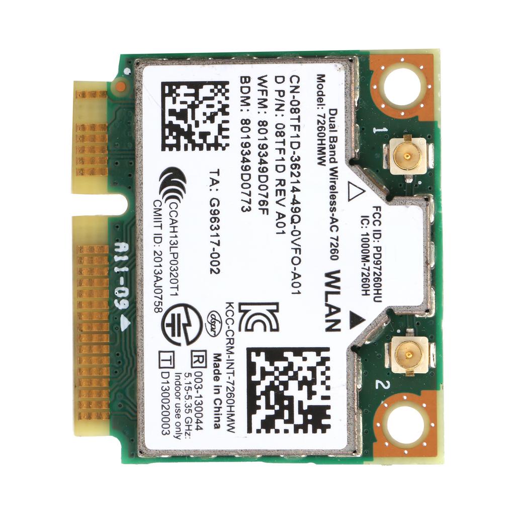 Беспроводная Wi-Fi карта Mini PCIE DualBand BT 4.0, сетевой модуль для Intel 7260 ac и Dell 7260HMW