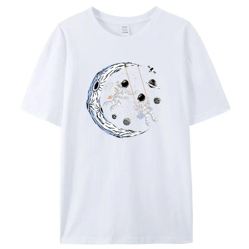 Футболка Bitcoin Crypto BTC To The Moon для мужчин, 100% хлопок, уличная футболка, короткий рукав, астронавт, криптовалюта, футболки, топы