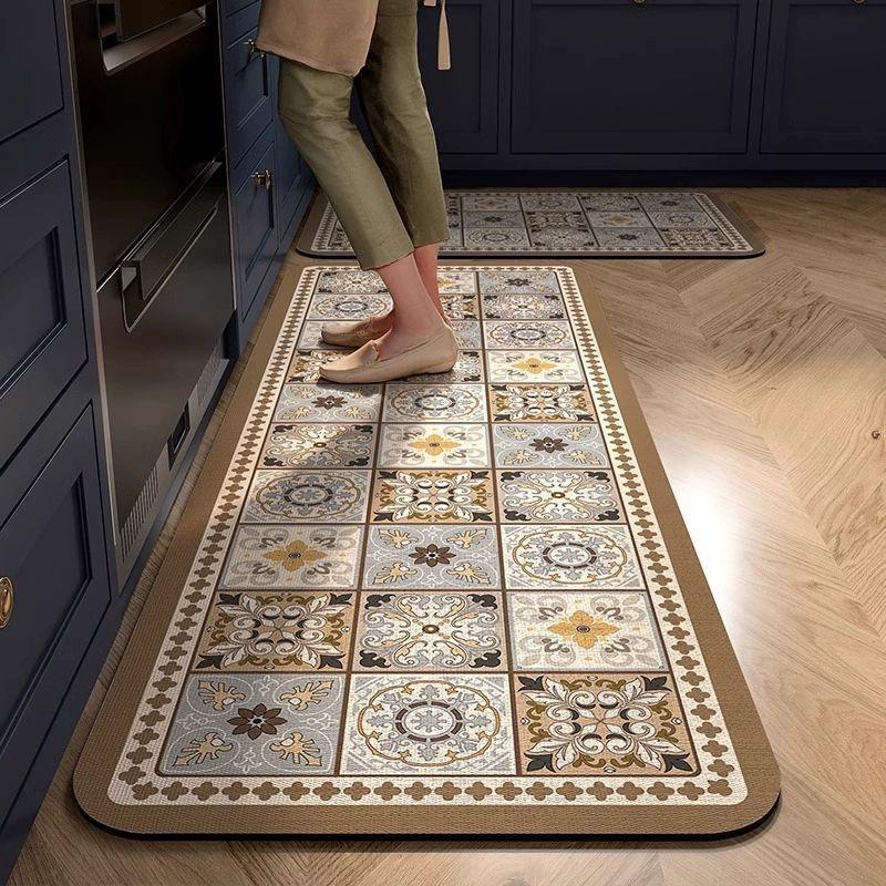 Kitchen Rugs Floor Mat Kitchen Mats Set Non-Slip Washable,Indoor Doormats Area Rugs for Kitchen Bedroom Bathroom Carpet