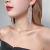Popular Japanese and Korean Elegant Fashion Lady Temperament Rhinestone Alloy Diamond Stud Earrings Trendy Earrings