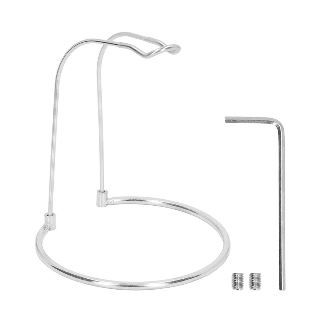   Reel Rack Stainless Steel Short Type U Shaped Upper Frame Round Base Lightweight Detachable Fishing Gear Stand