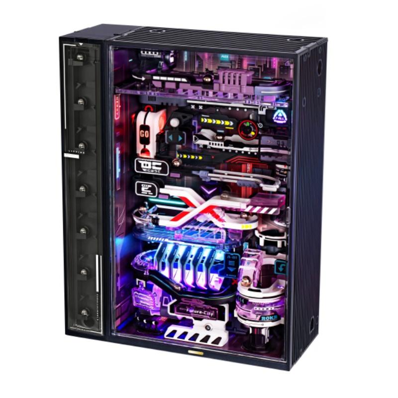 Robotime Rokr Последний город Параллельный мир Набор строительных игрушек Футуристический мраморный трек Автоматическая 3D игровая декорация для мужчин и женщин